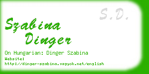 szabina dinger business card